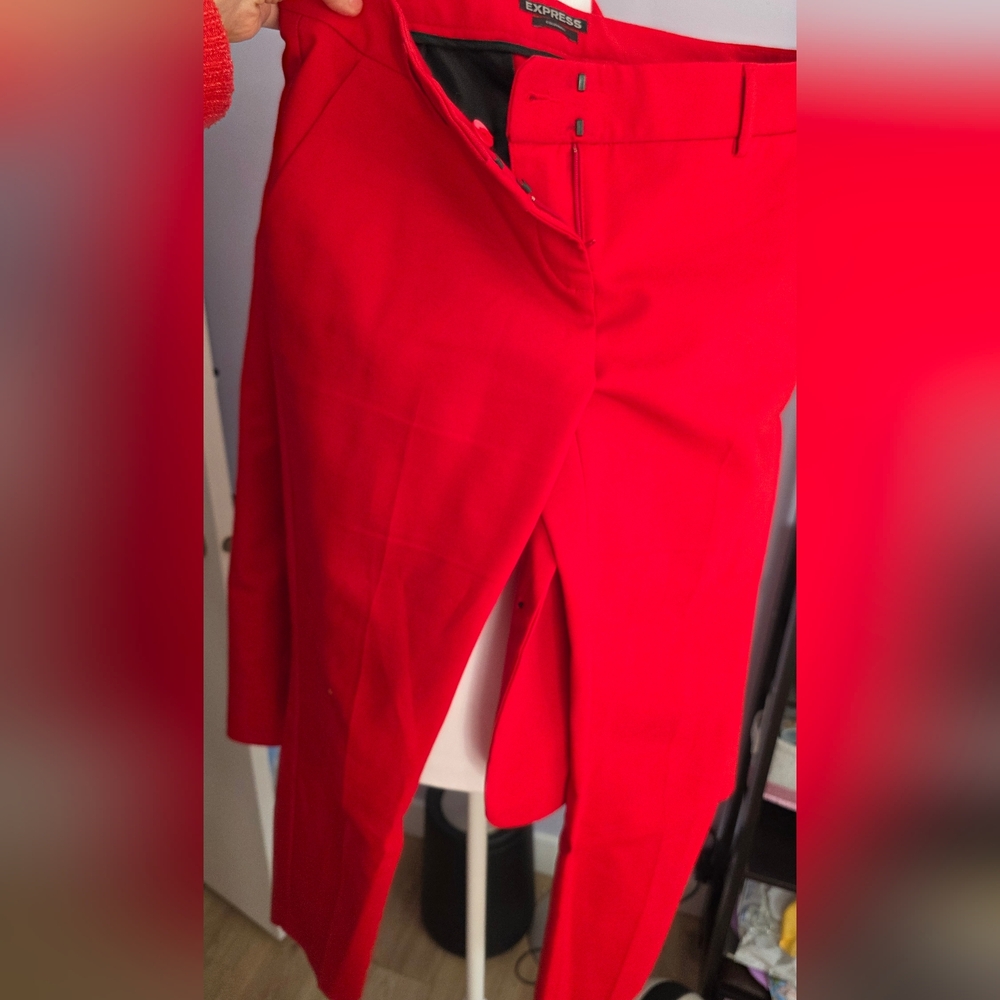 Express Women Vibrant Red Suit - Picture 4 of 12